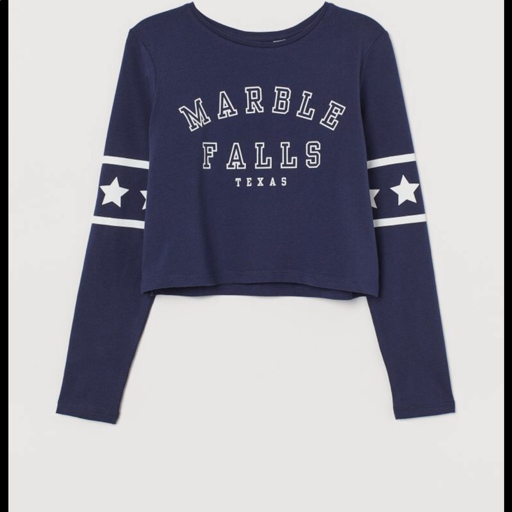 H&M long sleeve crop top